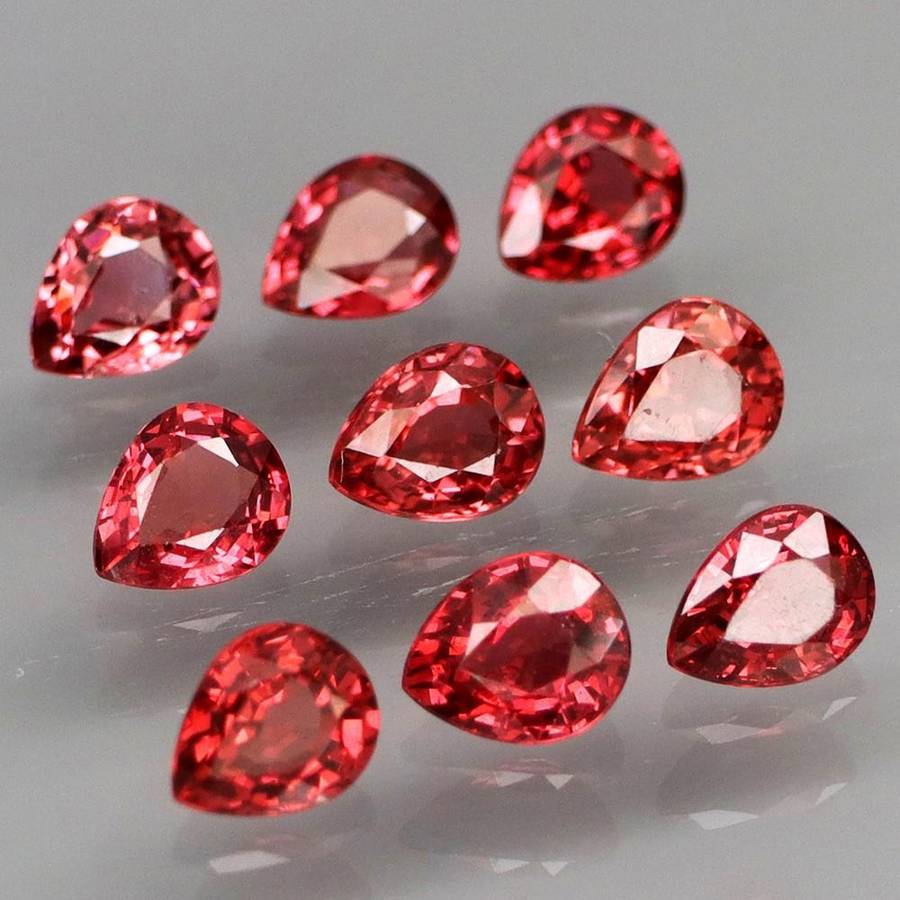 Cherry Red Rhodolite Garnet Pear Shape 1Pcs/0.55Ct. 5.5x4mm.Natural Africa