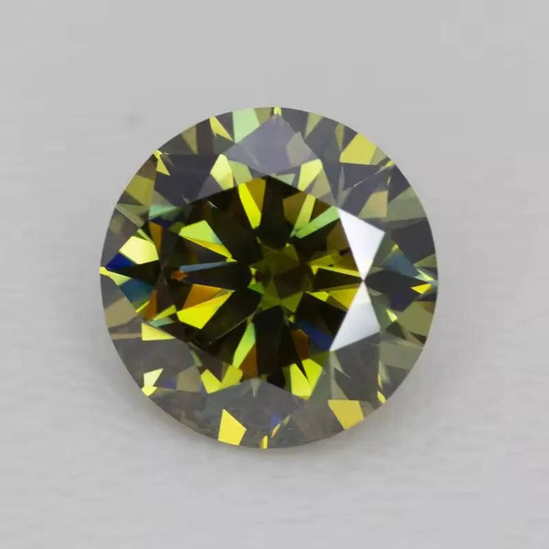 1.00ct Moissanite Olive Round Excellent Cut VVS** Certified GRA**