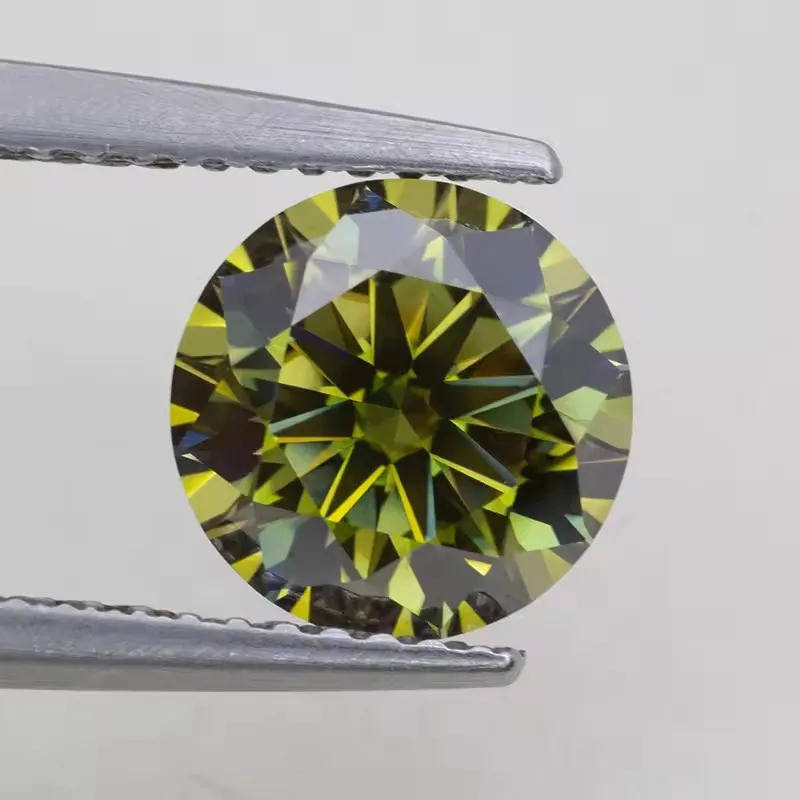 1.00ct Moissanite Olive Round Excellent Cut VVS** Certified GRA**