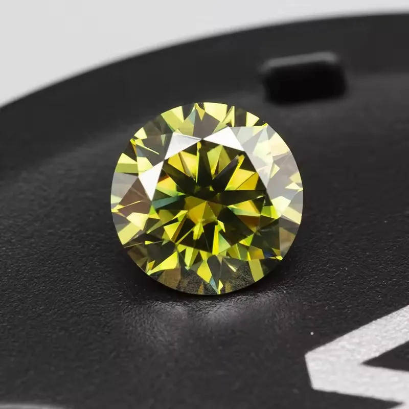 1.00ct Moissanite Olive Round Excellent Cut VVS** Certified GRA**