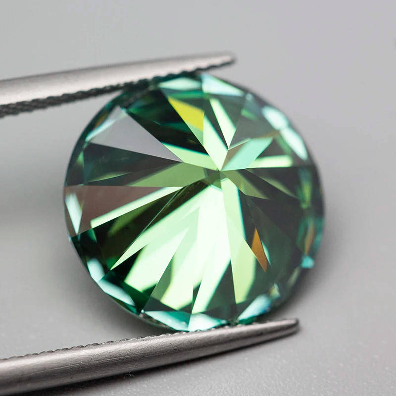 1.00ct Moissanite Green Round Excellent Cut VVS** Certified GRA**