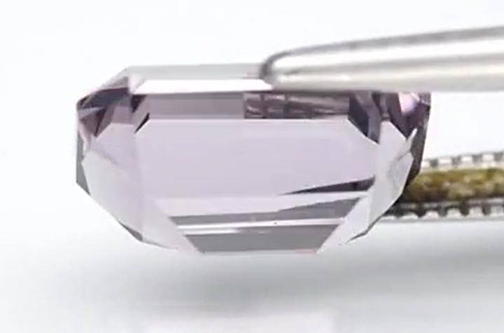 2.04ct Purple Scapolite  9.5x6.5mm VVS Octagon Natural - Tanzania Gem