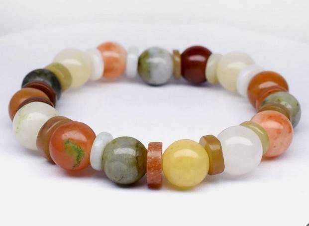 150.27ct Jade Bracelet 2"30pcs Multi Color - Untreated Myanmar Natural