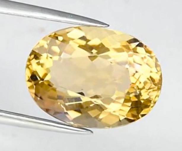 2.99ct Yellow Citrine  VS Oval 11.2x8.2mm Natural - Africa Gemstone