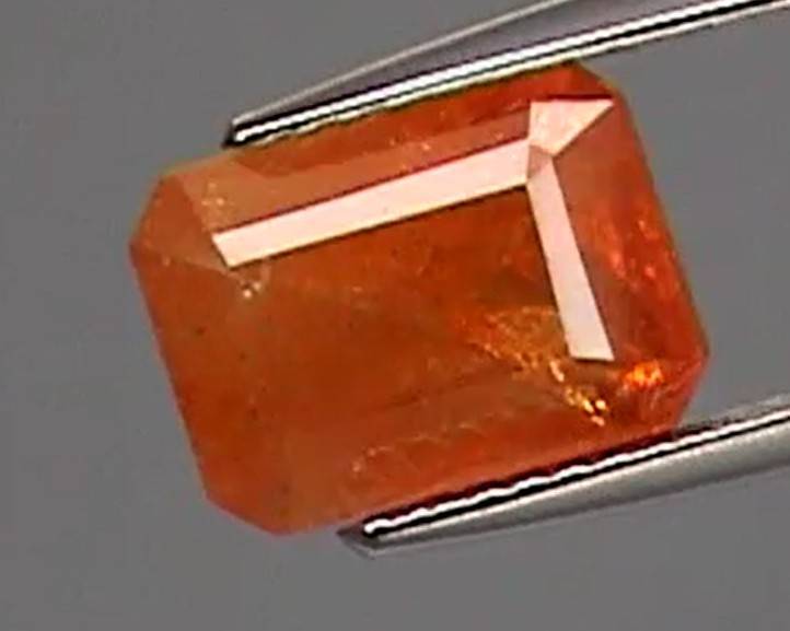 4.53Ct.Spessartite Garnet Fanta Orange Namibian Perfect Shape Ravishing Color!