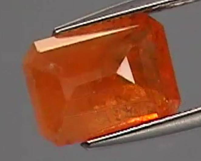 4.53Ct.Spessartite Garnet Fanta Orange Namibian Perfect Shape Ravishing Color!