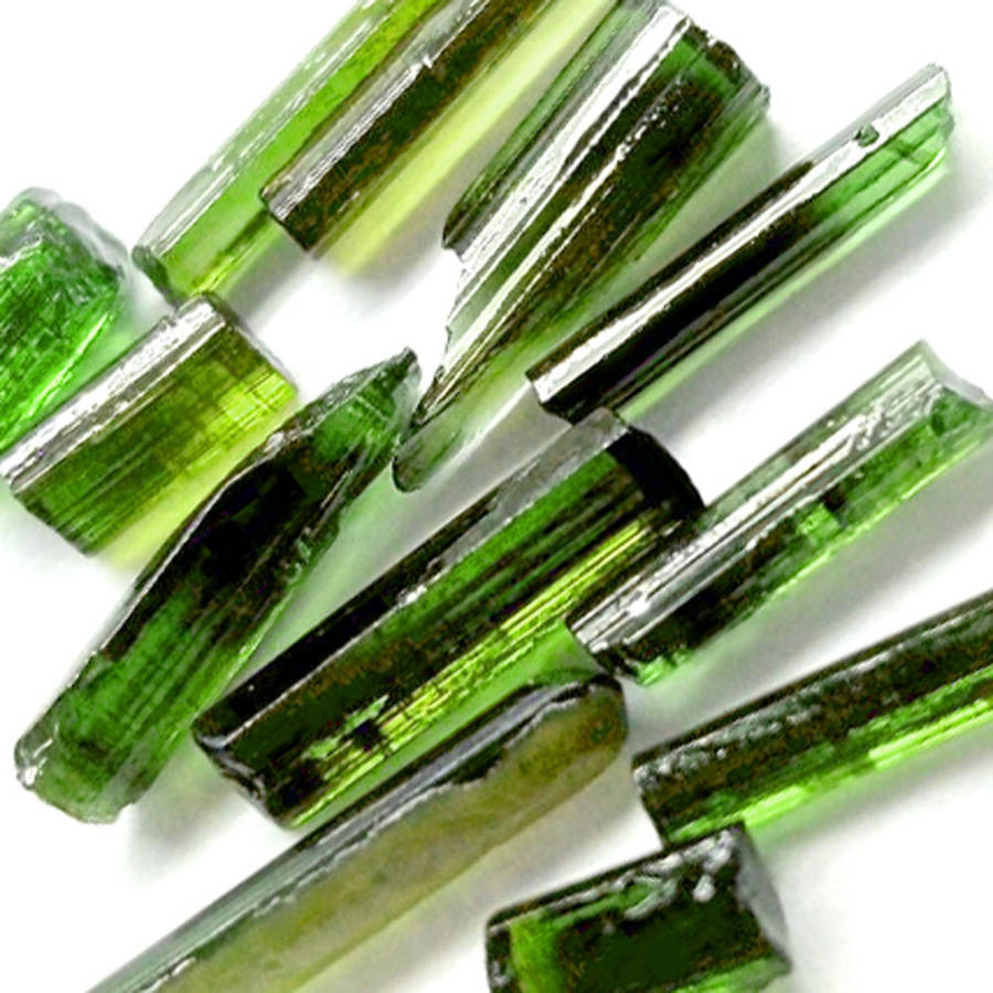14.60Ct. Tourmaline Green Color Rough 12Pces Unheated Mine Nigeria Natural Gemstone