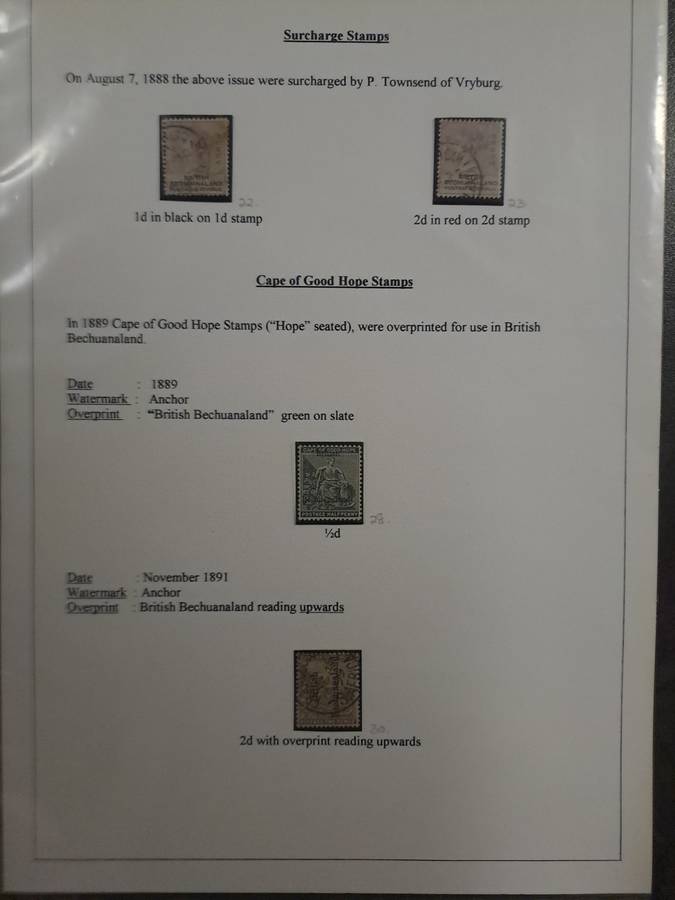 British Bechuanaland - No 22-23, 28 & 30 - Clearance sale