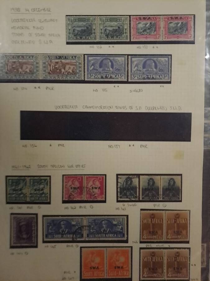 South West Africa - Selection between No 119-171