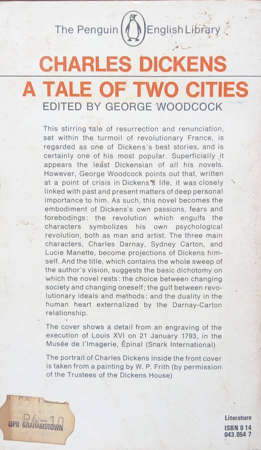 Charles Dickens, A Tale of Two Cities