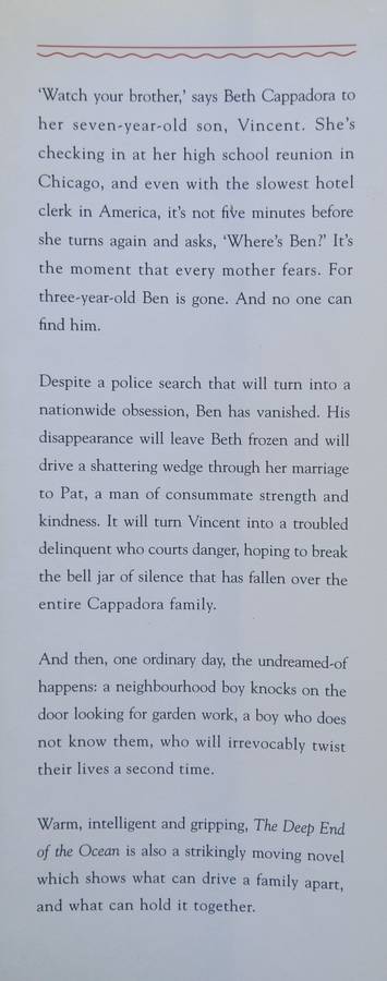 Jacquelyn Mitchard, The Deep End of the Ocean