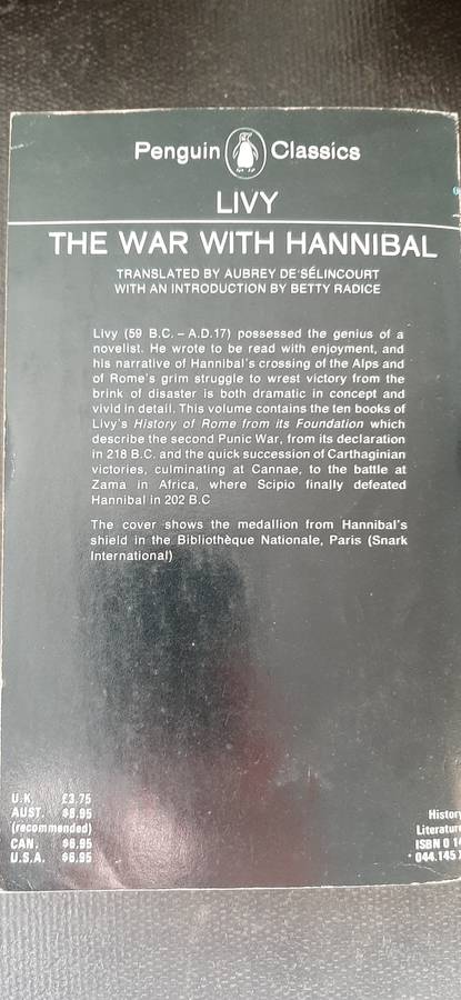 The War with Hannibal by Livy - Founder editor E.V. Rieu