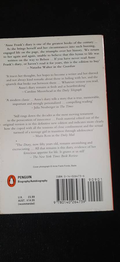 The Diary of a Young Girl ANNE FRANK by Otto H. Frank and Mirjam Pressler
