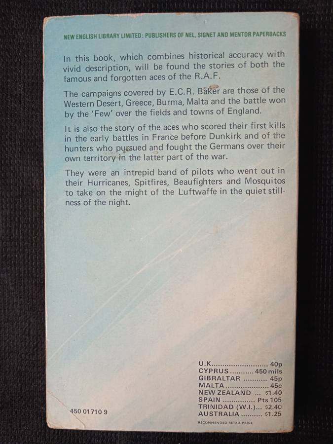 The Fighter Aces of the RAF by ECR Baker