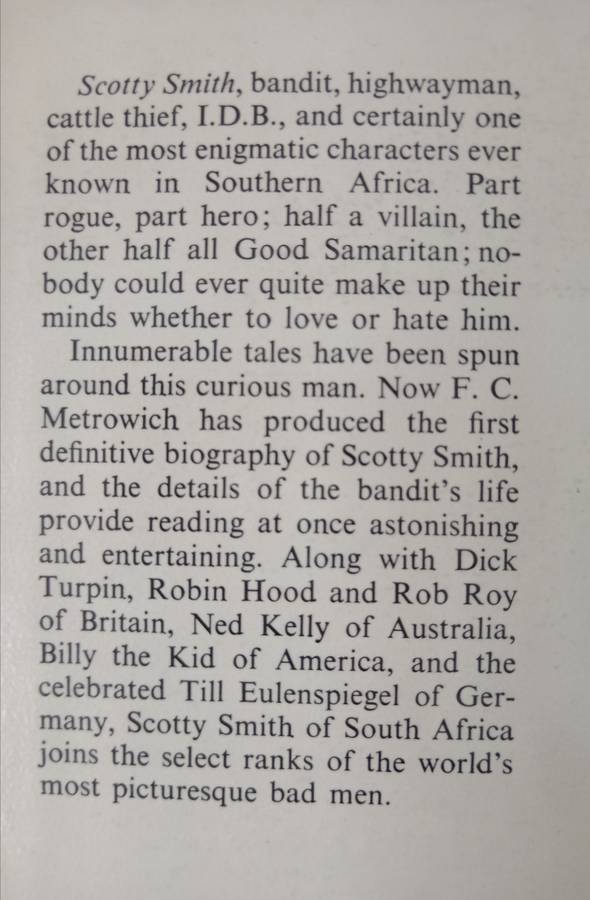 Scotty Smith South Africa's Robin Hood by F C Metrowich