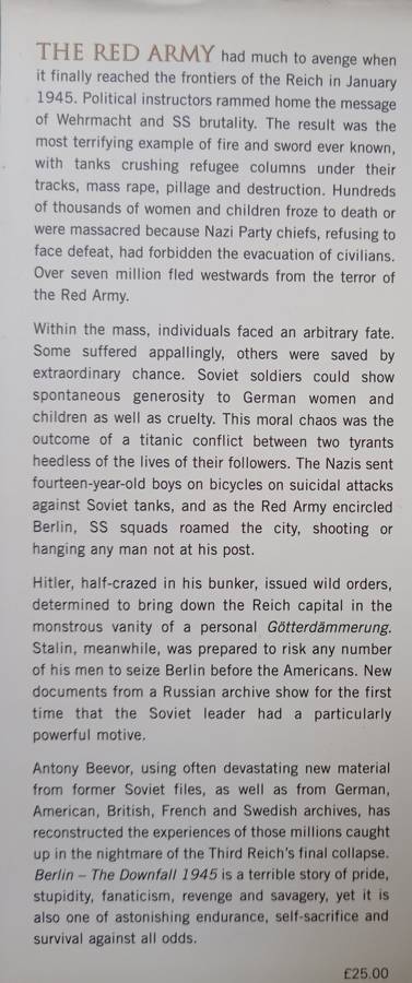 Berlin The Downfall 1945 by Anthony Beevor