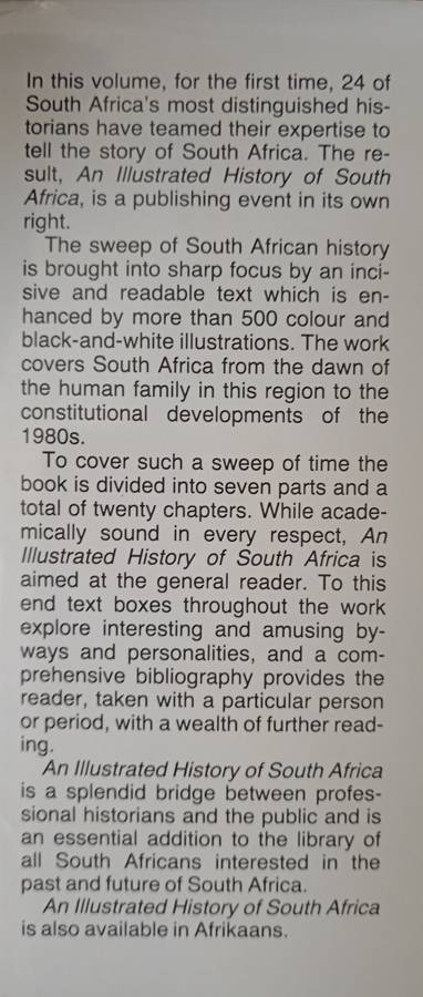 An Illustrated History of South Africa by GeneralEditor Trewhella Cameron & AdvisoryEditor SB Spies