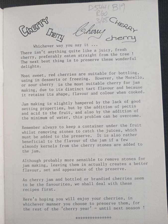 Cherry Recipes