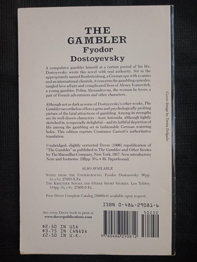 The Gambler by Fyodor Dostoyevsky