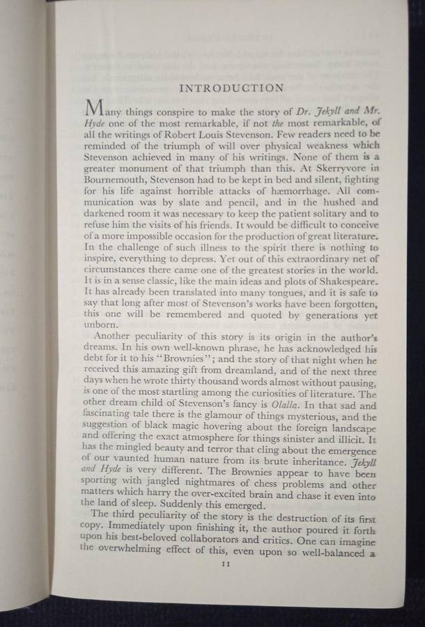 Dr Jekyll and Mr Hyde & other stories by R L Stevenson