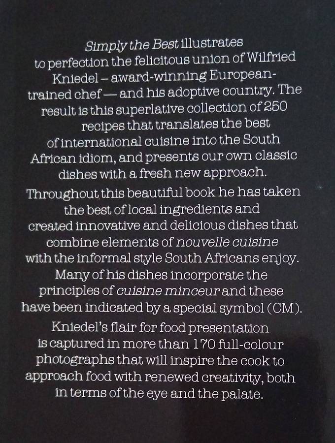 Simply the Best of Cooking in South Africa by Wilfried Kniedel