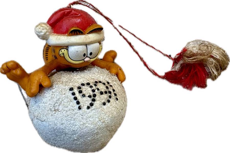 Vintage Garfield Christmas tree ornament 1991