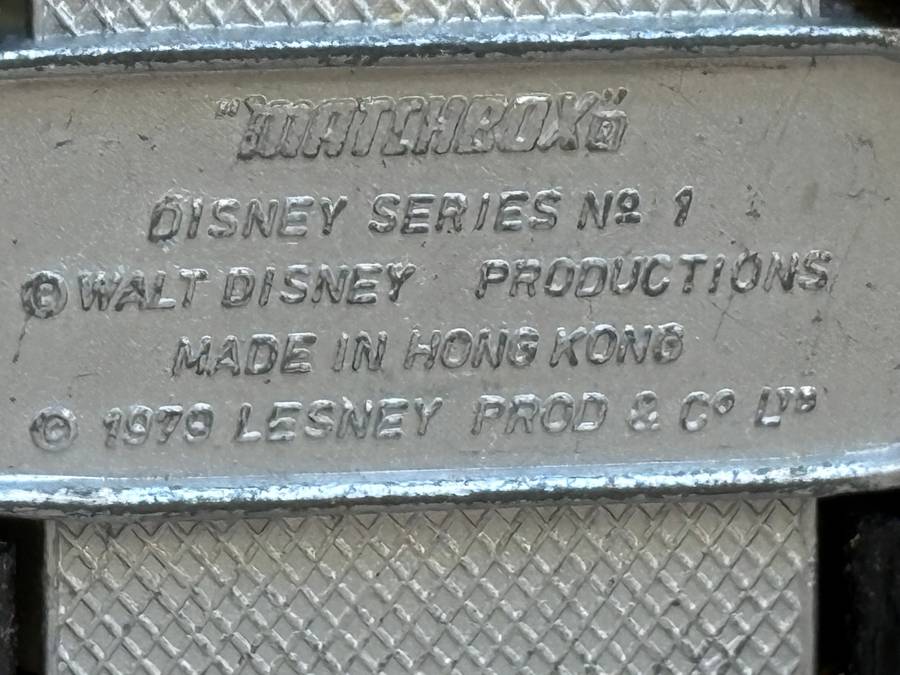 Matchbox Lesney Mickey Mouse Disney fire engine Hong Kong 1979