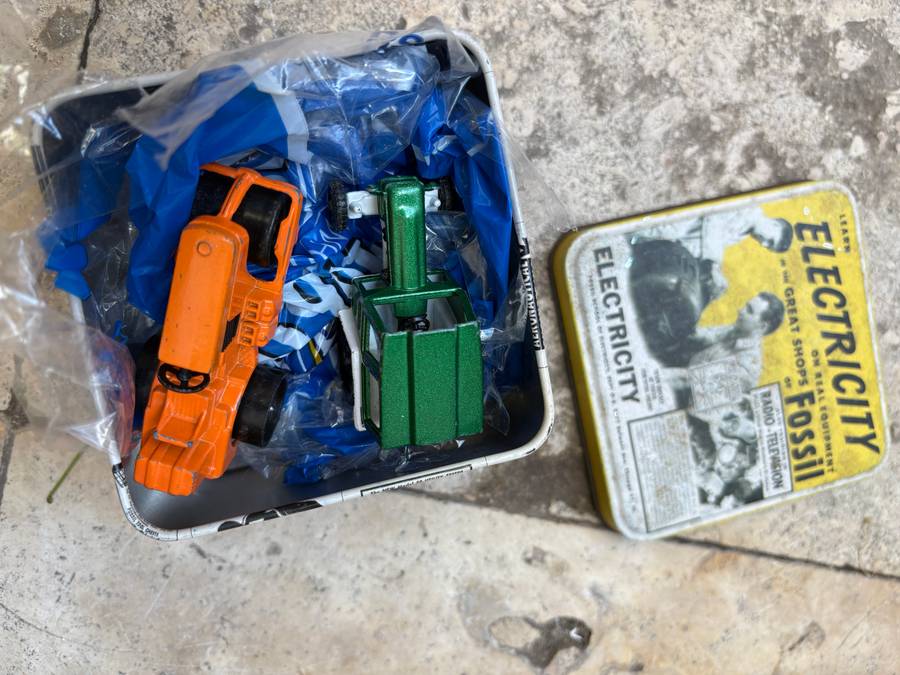 Vintage Corgi junior tractor and road roller pair