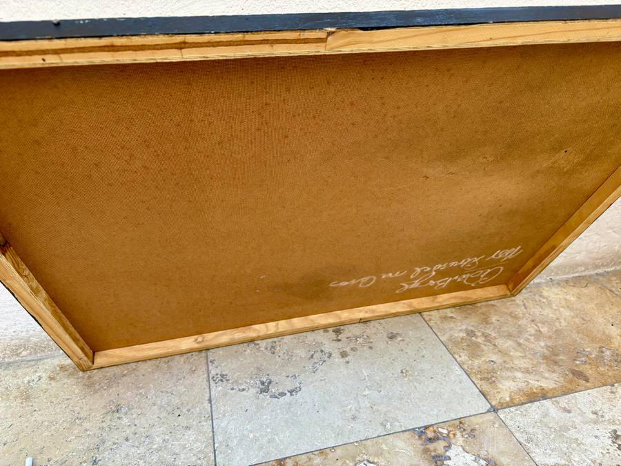 Johan De Vries art on board ,  naive contemporary 2001 (1945-2002)