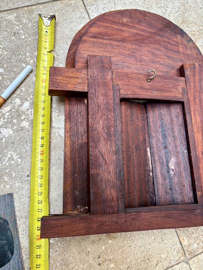 Vintage wood barn door discreet picture frame
