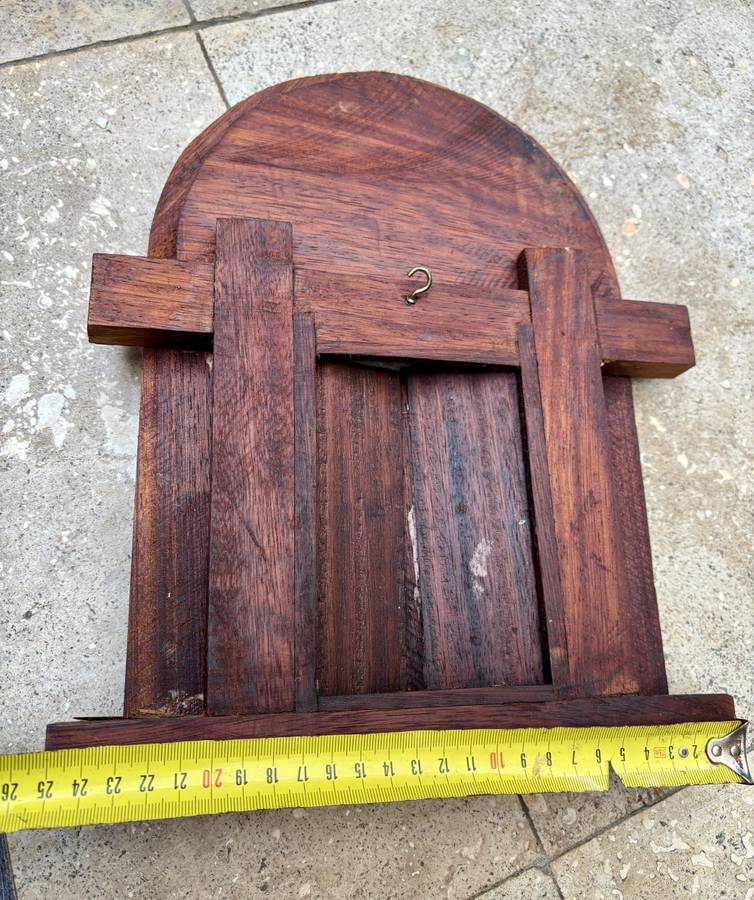 Vintage wood barn door discreet picture frame
