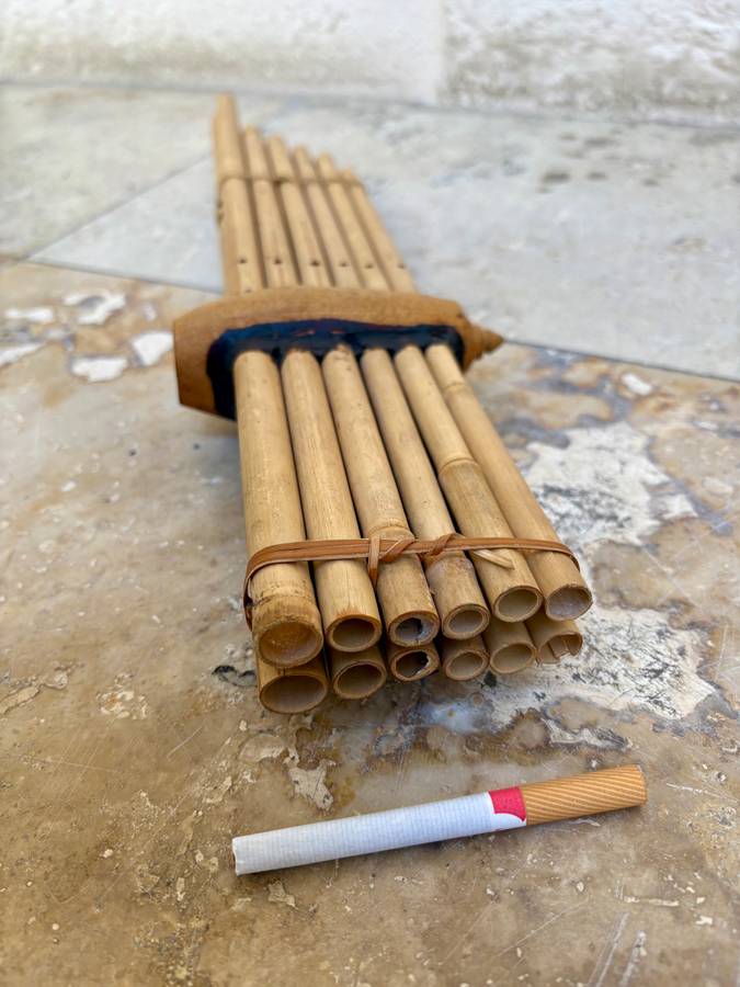 Thai traditional Bamboo flute , Isan Khaen musical instrument