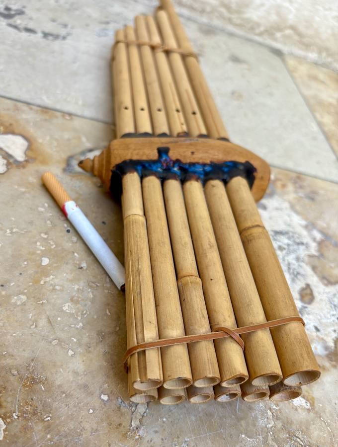 Thai traditional Bamboo flute , Isan Khaen musical instrument