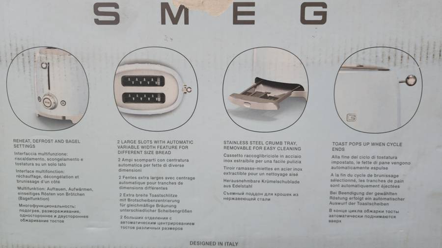 Smeg 2 slice toaster demo