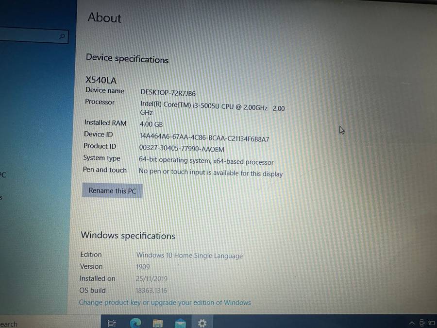 a540L- Warehouse Clearance : Asus - X540L- INtel Core i3 -  4GB RAM - Windows HOME