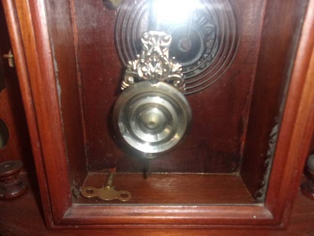 Antique Ansonia Clock Co. "Triumph" mirrorside parlor clock - beautiful