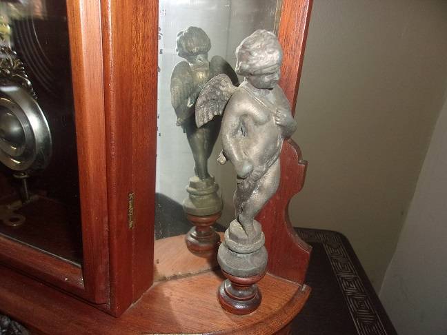 Antique Ansonia Clock Co. "Triumph" mirrorside parlor clock - beautiful