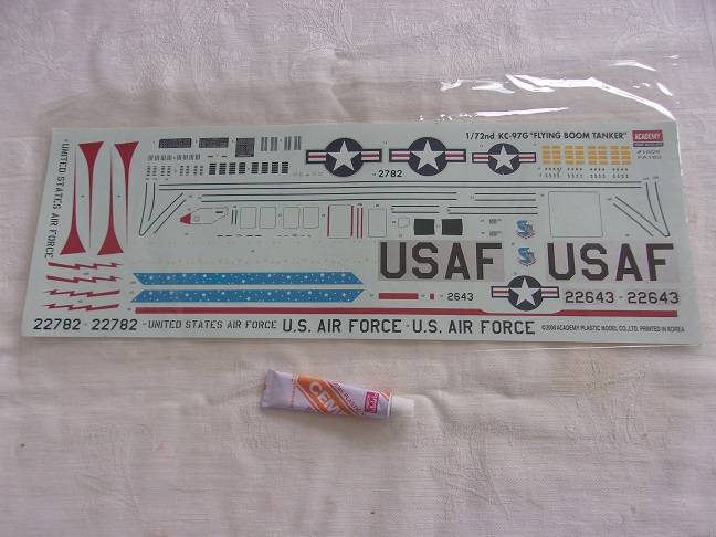 Academy 1:72 scale KC-97G Flying Boom Tanker kit - 1605