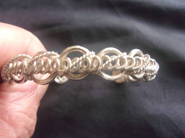 Vintage Sterling silver bracelet & 2 pairs earrings fir 1 bid - 36.3g