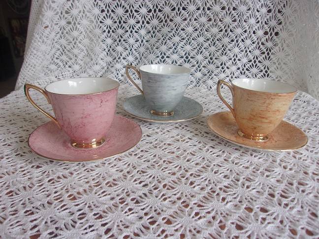 Lot of 3 vintage Royal Albert Gossamer coffee duos for 1 bid