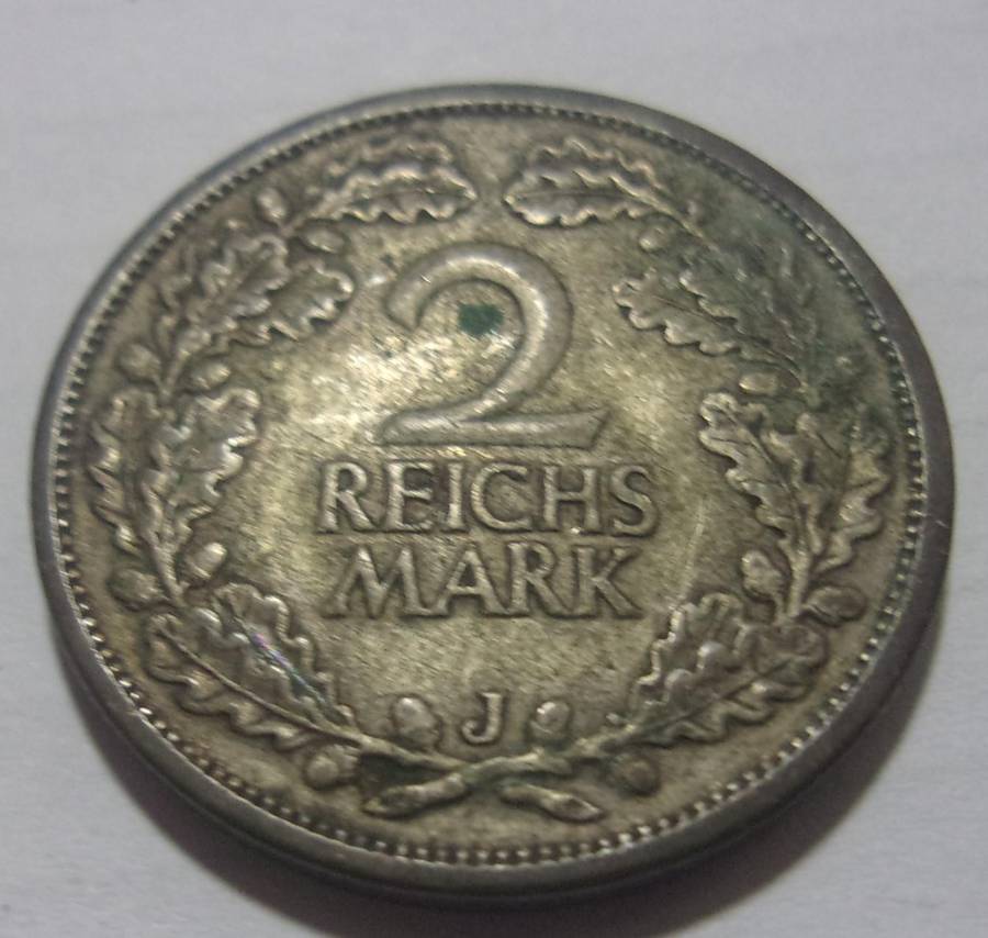 1926 silver German 2 Reichsmark coin