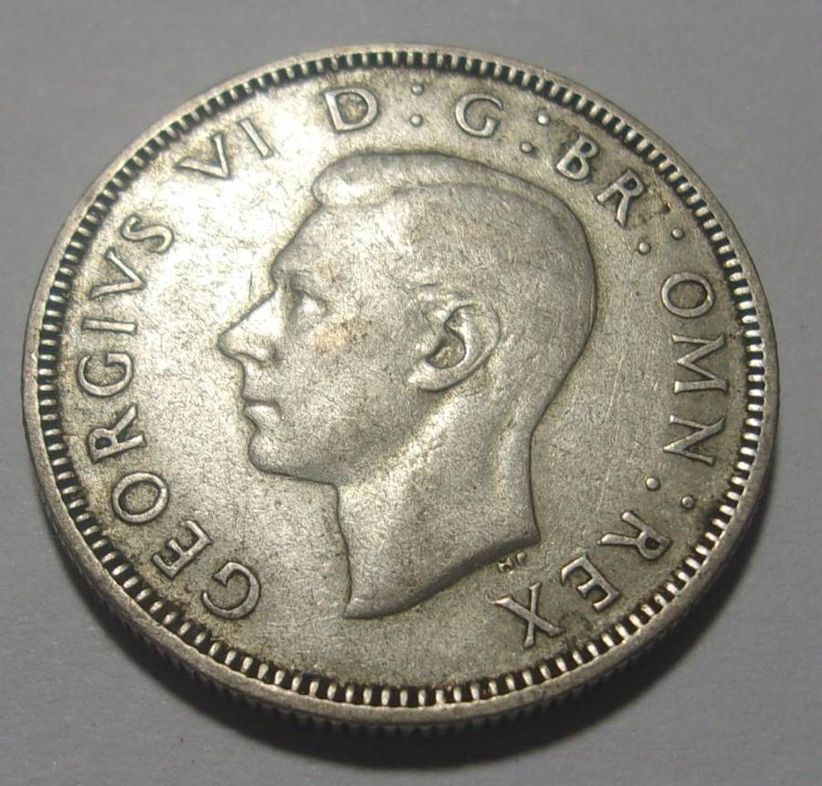 1945 silver British One Shilling coin