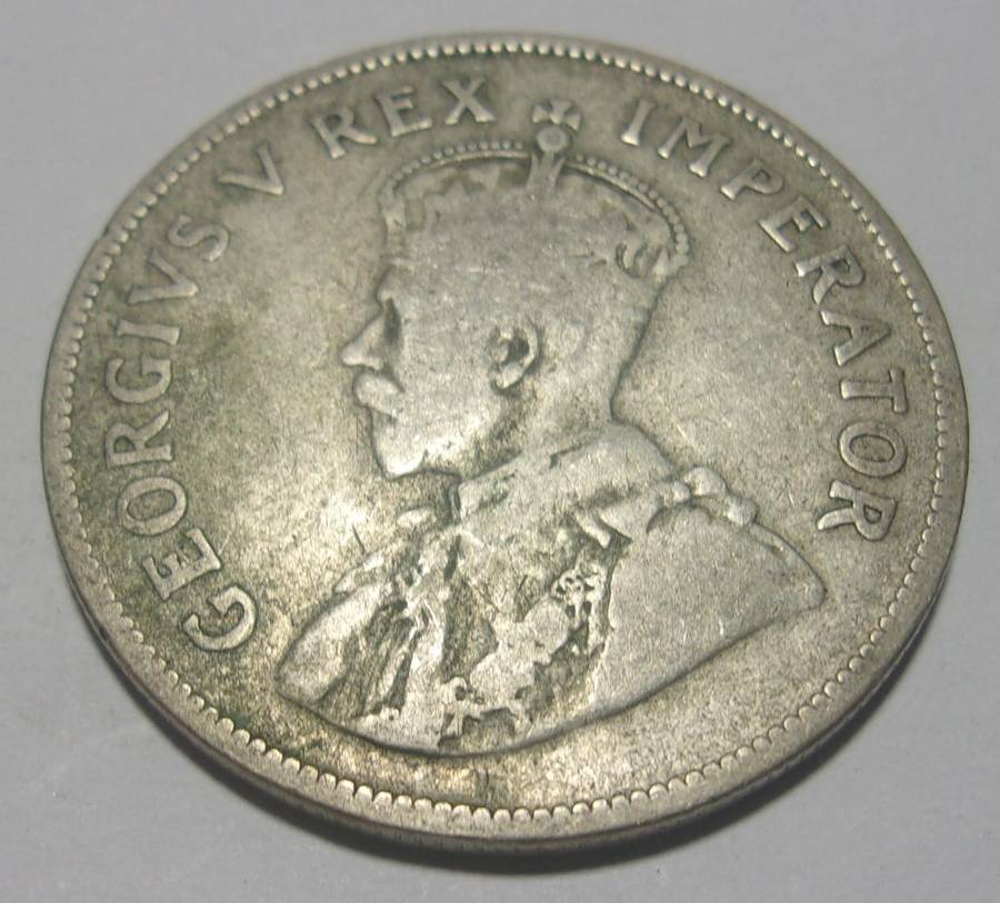 1936 silver South Africa 2 1/2 Shillings coin