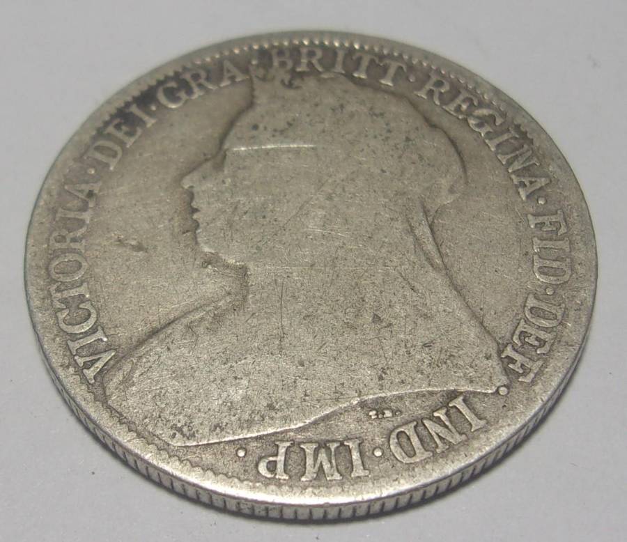 1899 silver British Florin coin