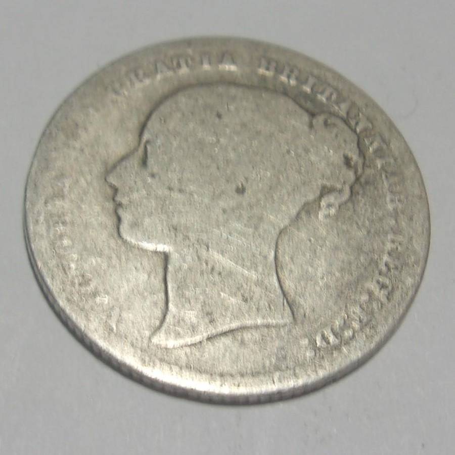 1872 silver British One Shilling coin