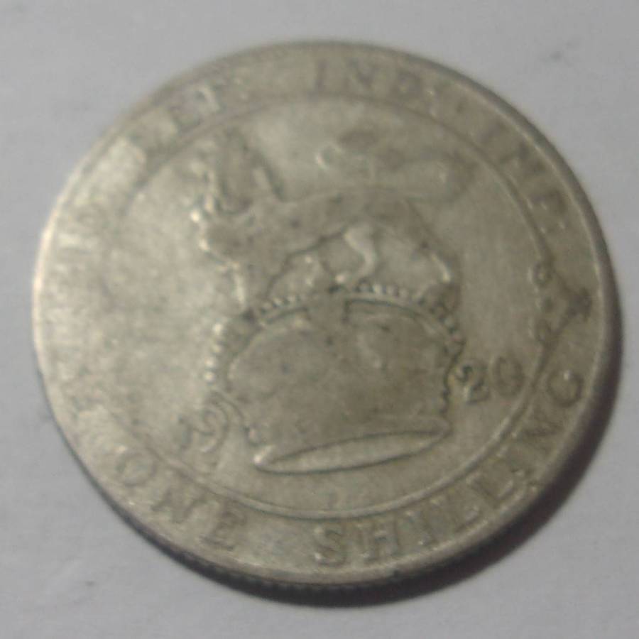 1920 silver British One Shilling coin