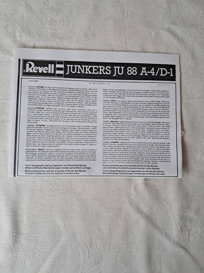 Revell 1:72 scale Junkers & Italeri JAS 39 A Gripen model plane kits for 1 bid