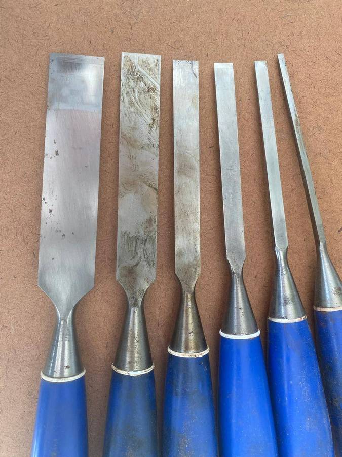 Complete set of Marples Sheffield Chisels.