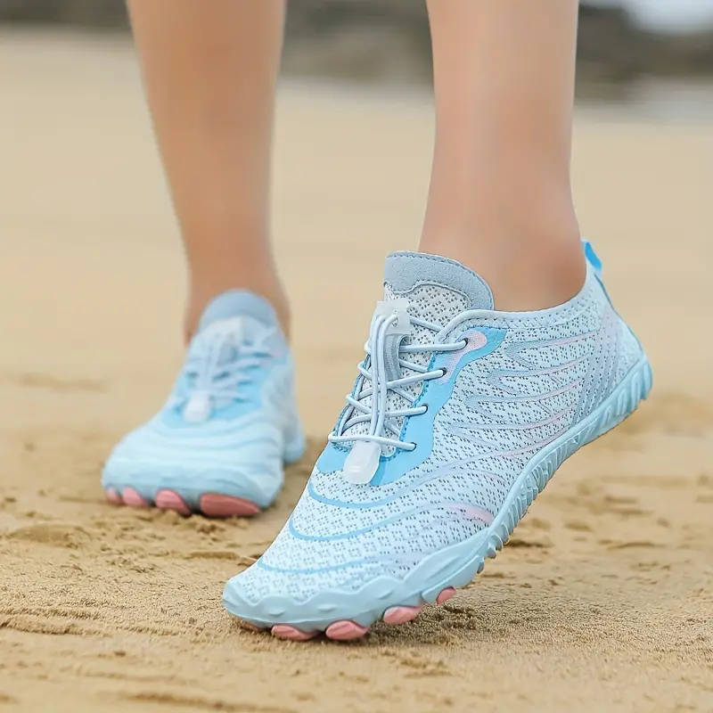 Size 7 Lightweight BabyBluePink  Aqua/ barefoot shoes