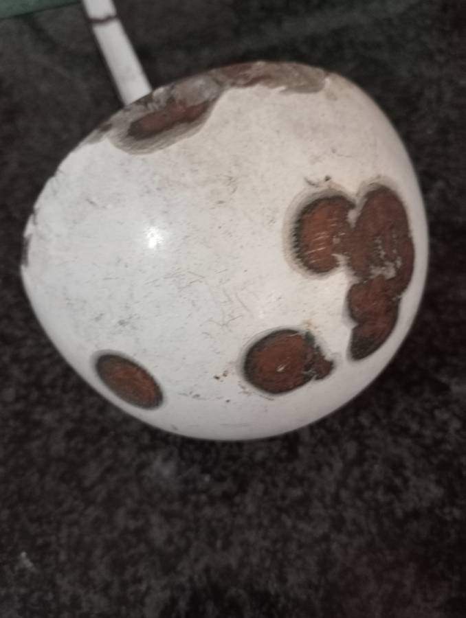 VINTAGE ENAMEL SOUP LADDLE AND STRAINER